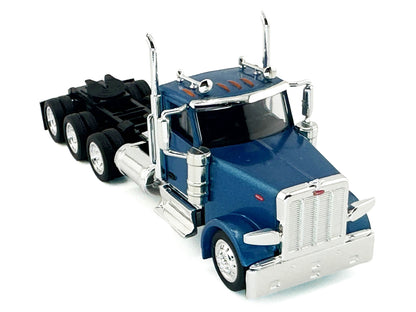 Peterbilt 589 3-Axel Day Cab Blue Metallic 1/87 (HO) Plastic Model Car by HO Logistics