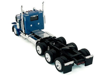 Peterbilt 589 3-Axel Day Cab Blue Metallic 1/87 (HO) Plastic Model Car by HO Logistics