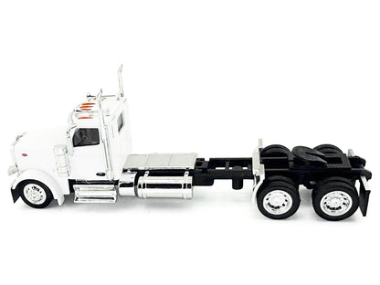 Peterbilt 589 2-Axel Day Cab White 1/87 (HO) Plastic Model Car by HO Logistics