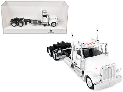Peterbilt 589 2-Axel Day Cab White 1/87 (HO) Plastic Model Car by HO Logistics