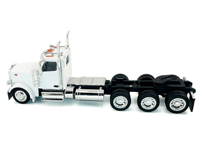 Peterbilt 589 3-Axel Day Cab White 1/87 (HO) Plastic Model Car by HO Logistics-DiecastModeler.com