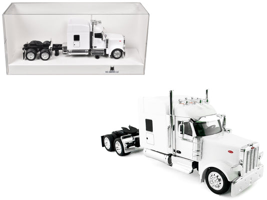 Peterbilt 589 with Stand Up Sleeper Cab White 1/87 (HO) Plastic Model Car by HO Logistics