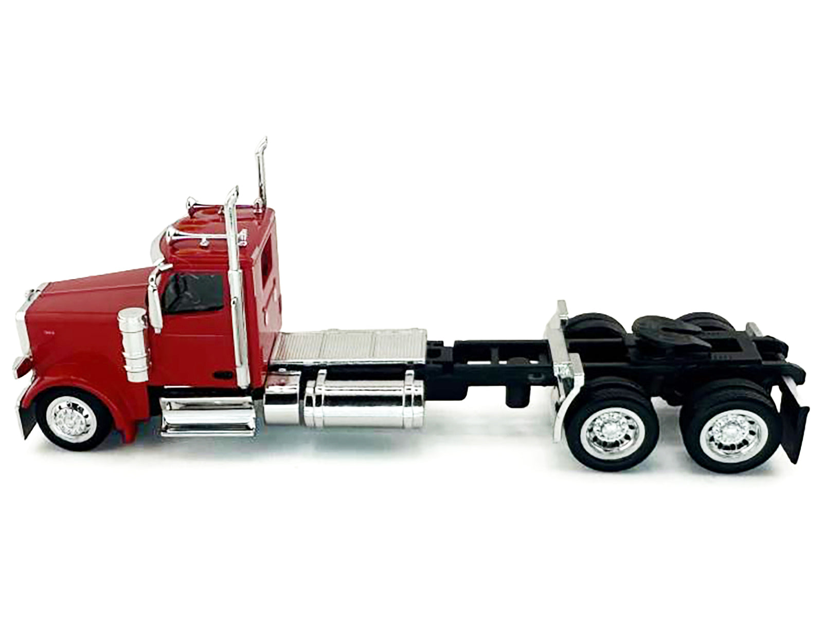 Peterbilt 589 2-Axel Day Cab Red 1/87 (HO) Plastic Model Car by HO Logistics-DiecastModeler.com