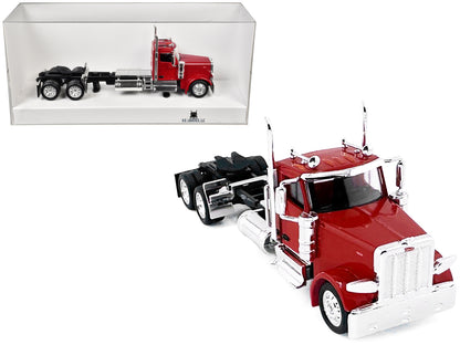 Peterbilt 589 2-Axel Day Cab Red 1/87 (HO) Plastic Model Car by HO Logistics-DiecastModeler.com