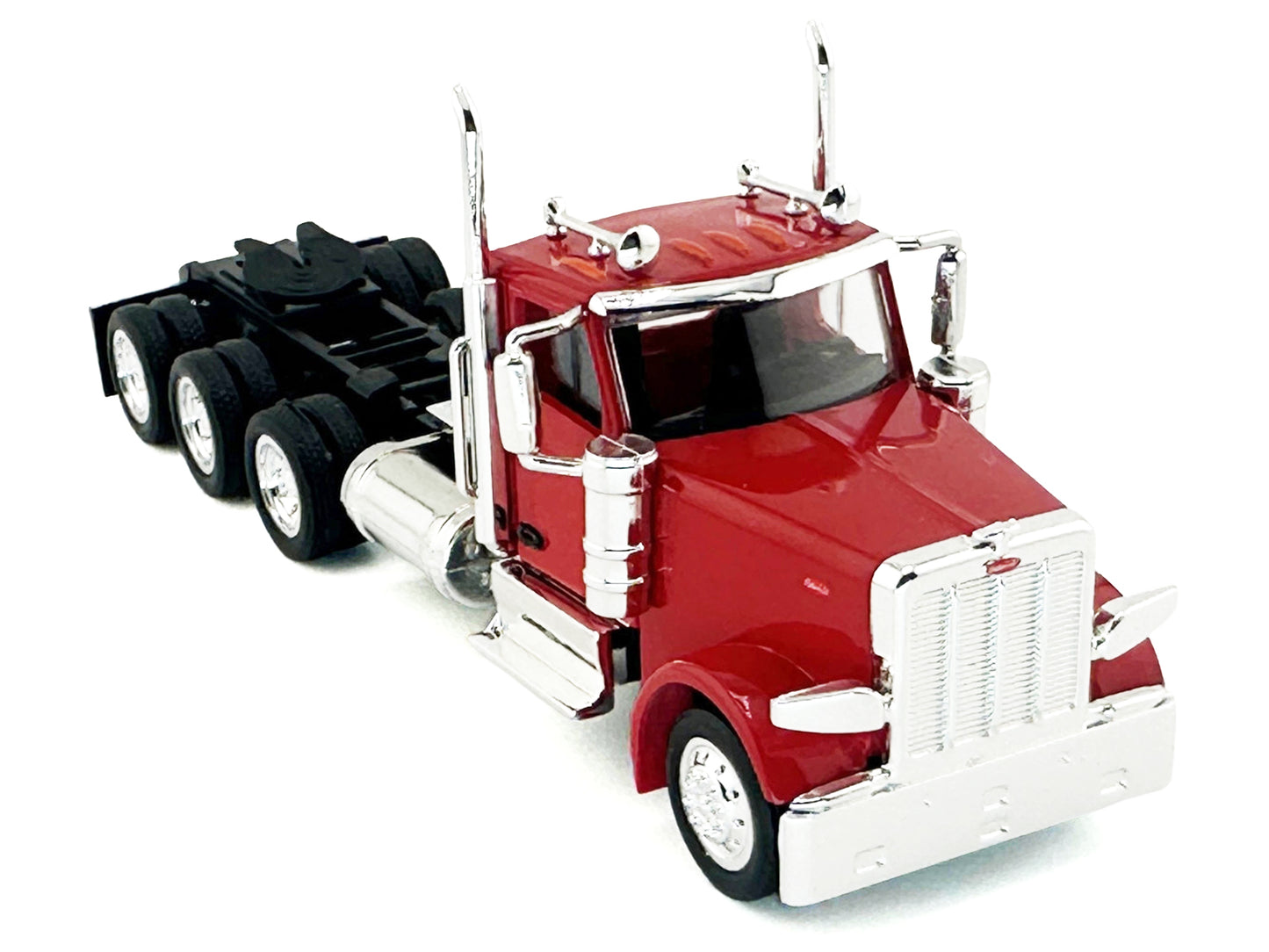 Peterbilt 589 3-Axel Day Cab Red 1/87 (HO) Plastic Model Car by HO Logistics