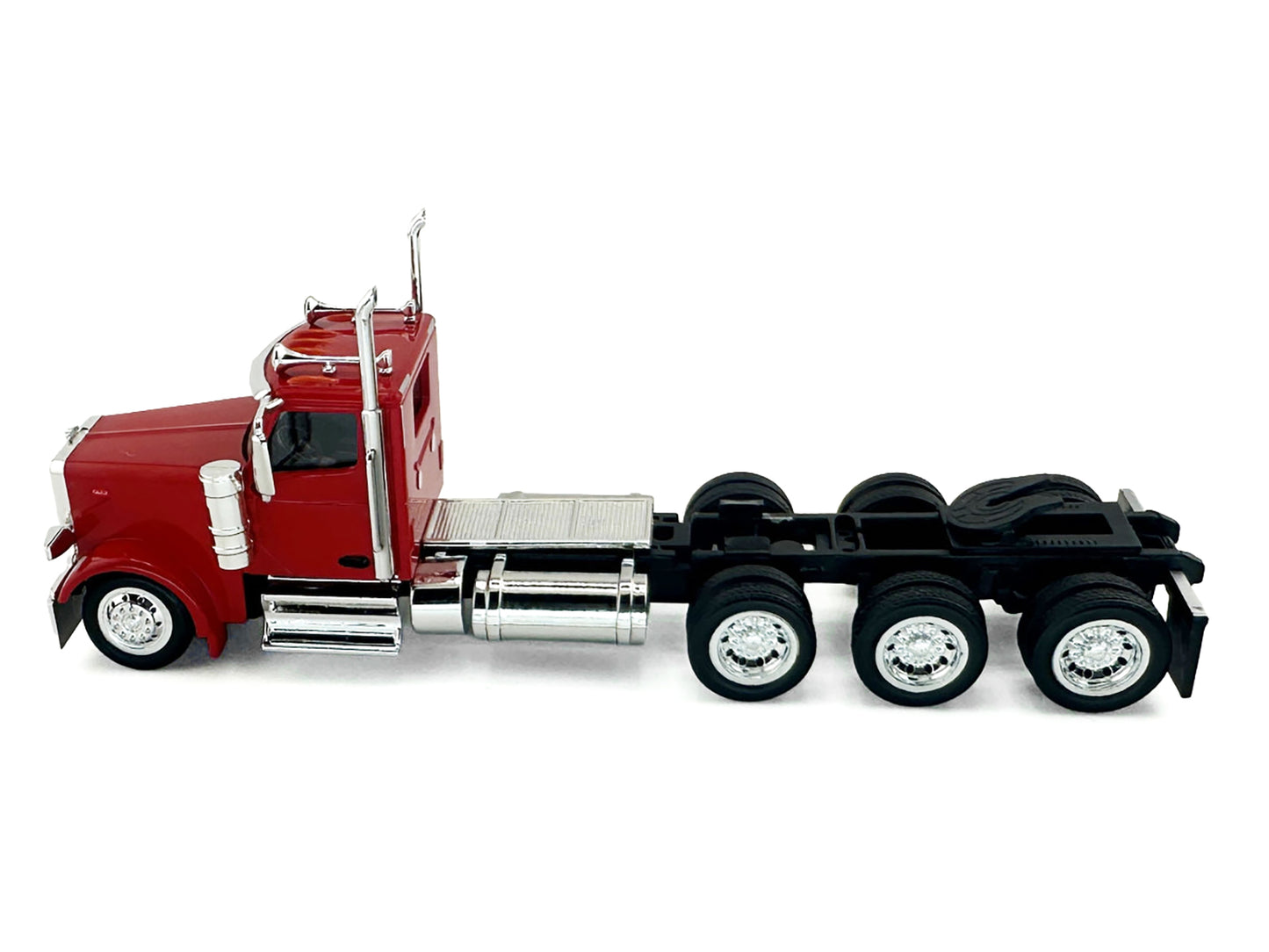 Peterbilt 589 3-Axel Day Cab Red 1/87 (HO) Plastic Model Car by HO Logistics