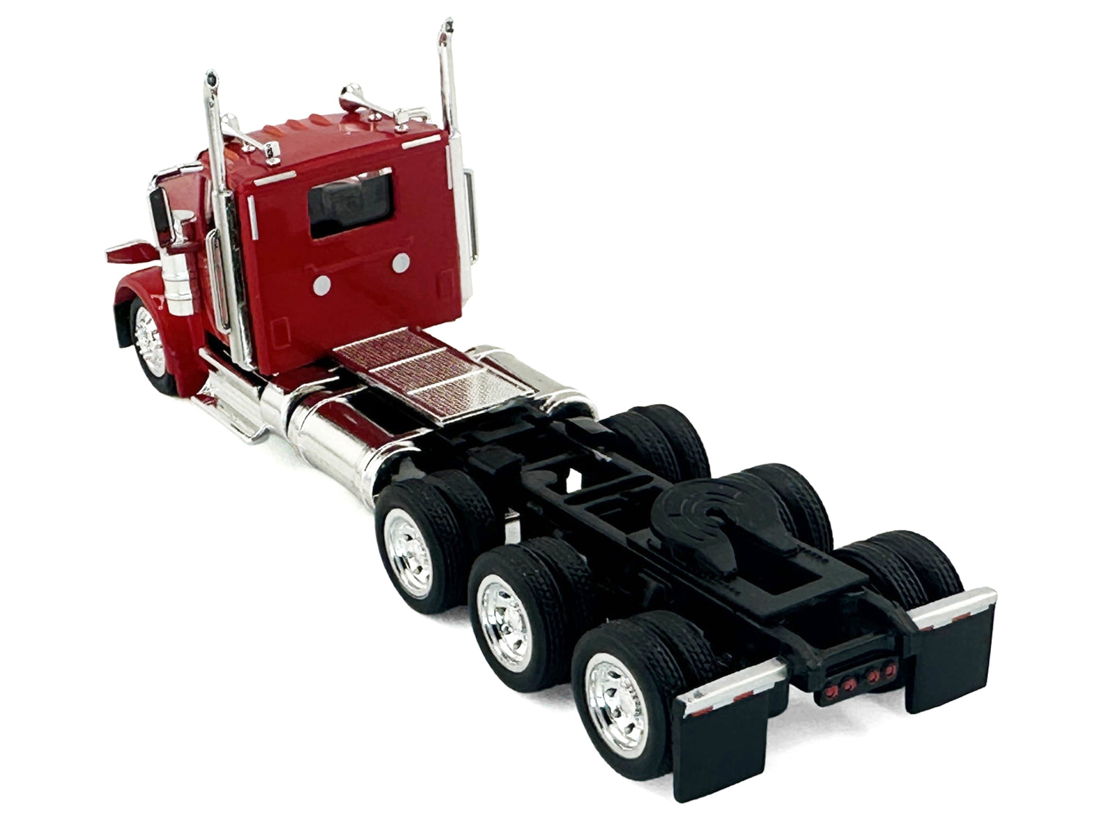 Peterbilt 589 3-Axel Day Cab Red 1/87 (HO) Plastic Model Car by HO Logistics-DiecastModeler.com