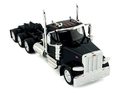 Peterbilt 589 3-Axel Day Cab Black 1/87 (HO) Plastic Model Car by HO Logistics