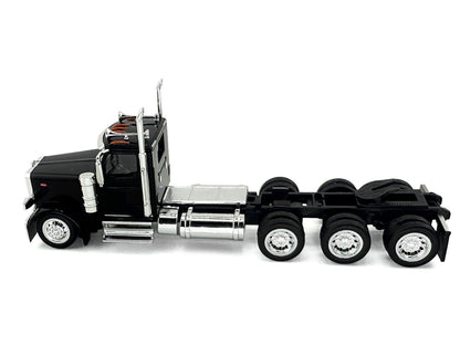 Peterbilt 589 3-Axel Day Cab Black 1/87 (HO) Plastic Model Car by HO Logistics