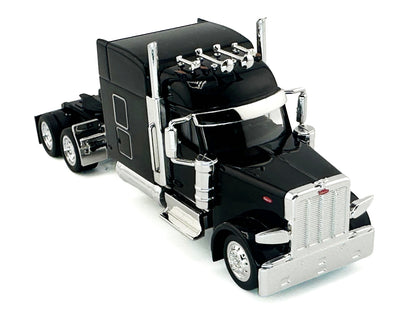 Peterbilt 589 with Stand Up Sleeper Cab Black 1/87 (HO) Plastic Model Car by HO Logistics