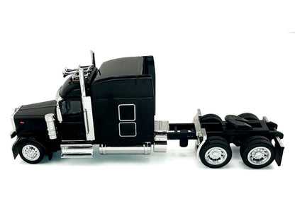 Peterbilt 589 with Stand Up Sleeper Cab Black 1/87 (HO) Plastic Model Car by HO Logistics