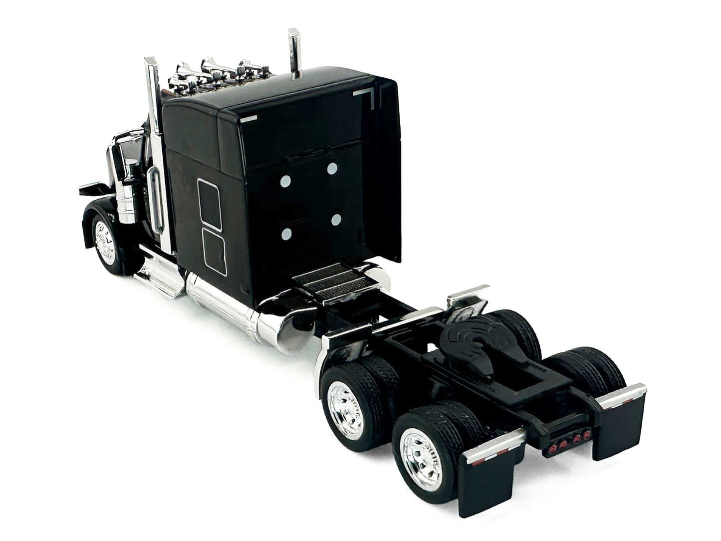 Peterbilt 589 with Stand Up Sleeper Cab Black 1/87 (HO) Plastic Model Car by HO Logistics-DiecastModeler.com