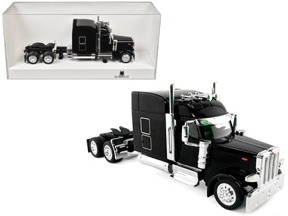 Peterbilt 589 with Stand Up Sleeper Cab Black 1/87 (HO) Plastic Model Car by HO Logistics-DiecastModeler.com