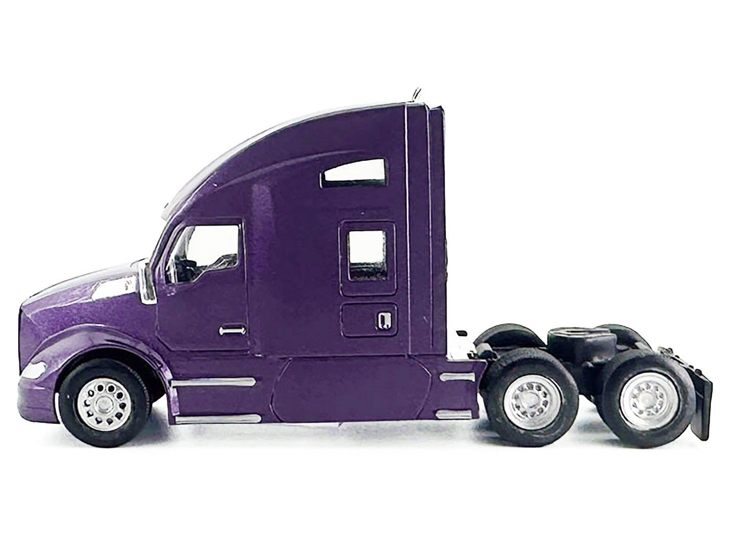 Kenworth T680 Sleeper Cab Purple Metallic 1/87 (HO) Plastic Model Car by HO Logistics