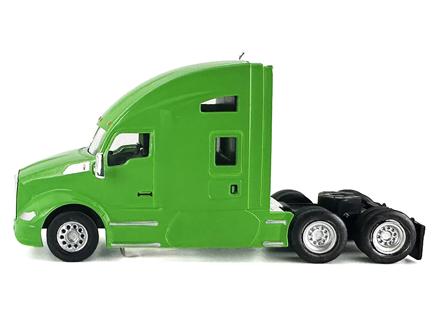 Kenworth T680 Sleeper Cab Lime Green 1/87 (HO) Plastic Model Car by HO Logistics