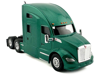 Kenworth T680 Sleeper Cab Green Metallic 1/87 (HO) Plastic Model Car by HO Logistics