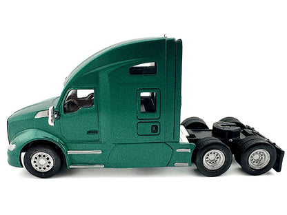 Kenworth T680 Sleeper Cab Green Metallic 1/87 (HO) Plastic Model Car by HO Logistics