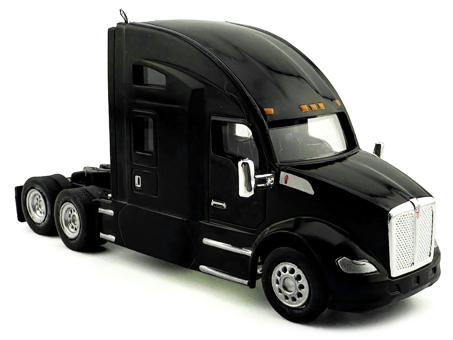 Kenworth T680 Sleeper Cab Black 1/87 (HO) Plastic Model Car by HO Logistics