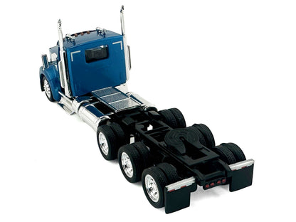 Kenworth W990 3-Axel Day Cab Blue Metallic 1/87 (HO) Plastic Model Car by HO Logistics