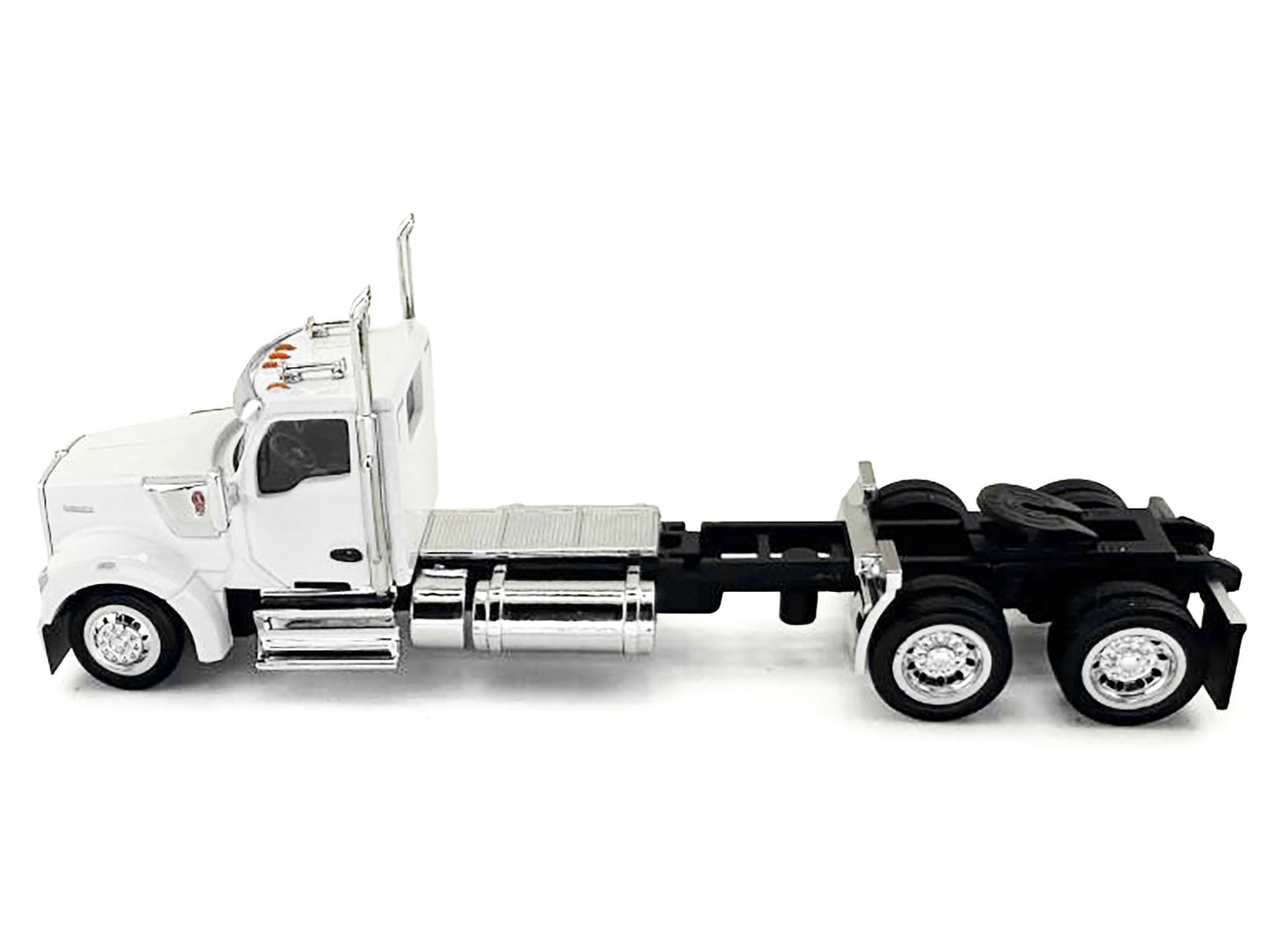 Kenworth W990 2-Axel Day Cab White 1/87 (HO) Plastic Model Car by HO Logistics-DiecastModeler.com