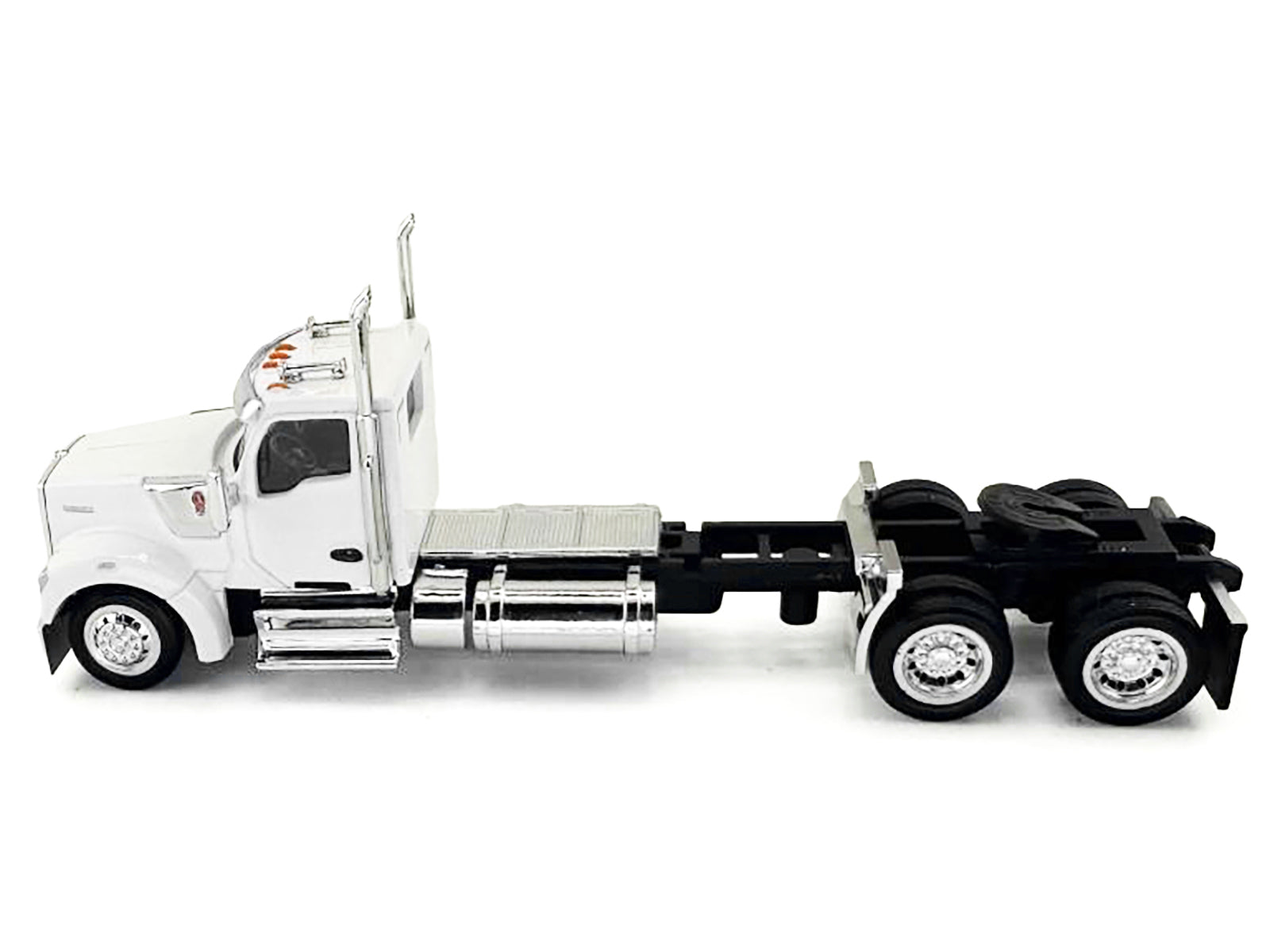 Kenworth W990 2-Axel Day Cab White 1/87 (HO) Plastic Model Car by HO Logistics-DiecastModeler.com