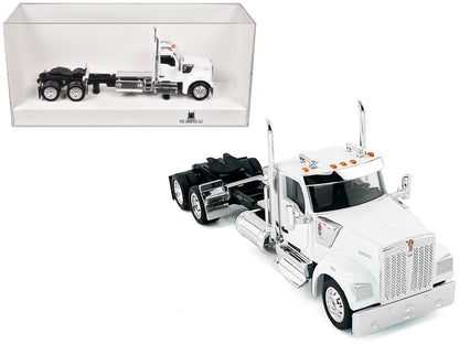 Kenworth W990 2-Axel Day Cab White 1/87 (HO) Plastic Model Car by HO Logistics-DiecastModeler.com