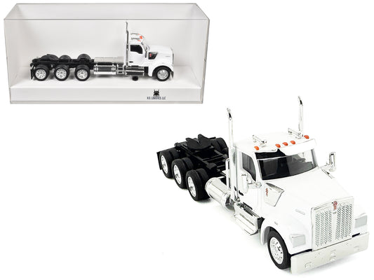 Kenworth W990 3-Axel Day Cab White 1/87 (HO) Plastic Model Car by HO Logistics