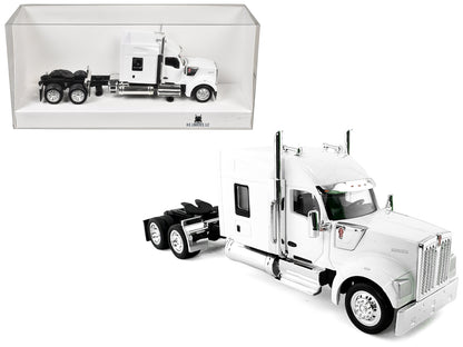 Kenworth W990 with Stand Up Sleeper Cab White 1/87 (HO) Plastic Model Car by HO Logistics-DiecastModeler.com