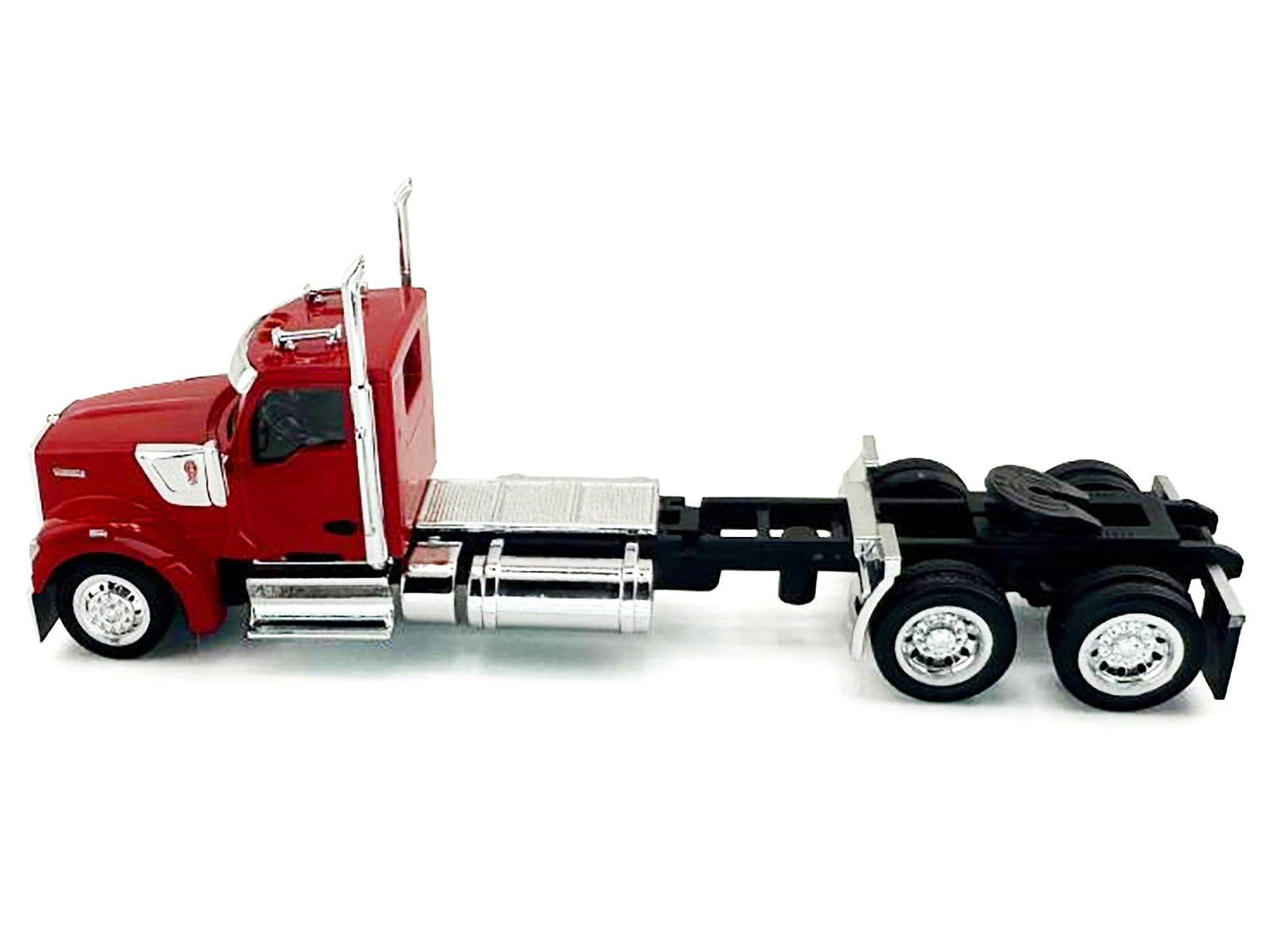 Kenworth W990 2-Axel Day Cab Red 1/87 (HO) Plastic Model Car by HO Logistics-DiecastModeler.com