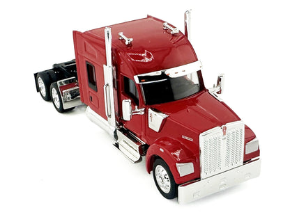 Kenworth W990 with Stand Up Sleeper Cab Red 1/87 (HO) Plastic Model Car by HO Logistics-DiecastModeler.com