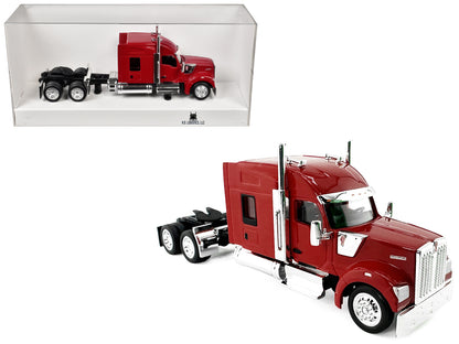 Kenworth W990 with Stand Up Sleeper Cab Red 1/87 (HO) Plastic Model Car by HO Logistics-DiecastModeler.com