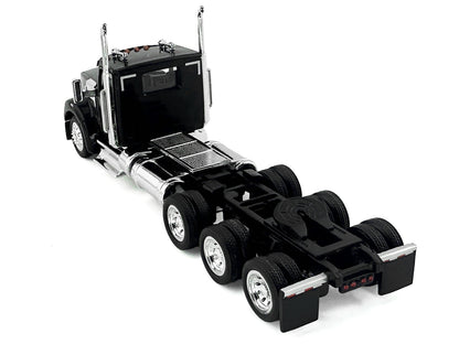 Kenworth W990 3-Axel Day Cab Black 1/87 (HO) Plastic Model Car by HO Logistics
