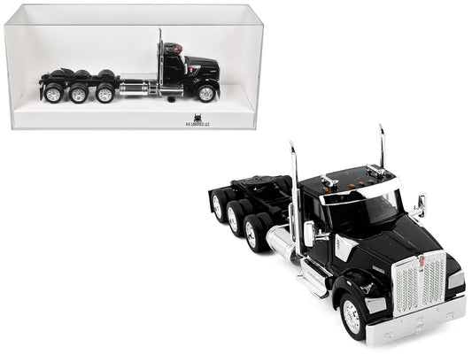 Kenworth W990 3-Axel Day Cab Black 1/87 (HO) Plastic Model Car by HO Logistics