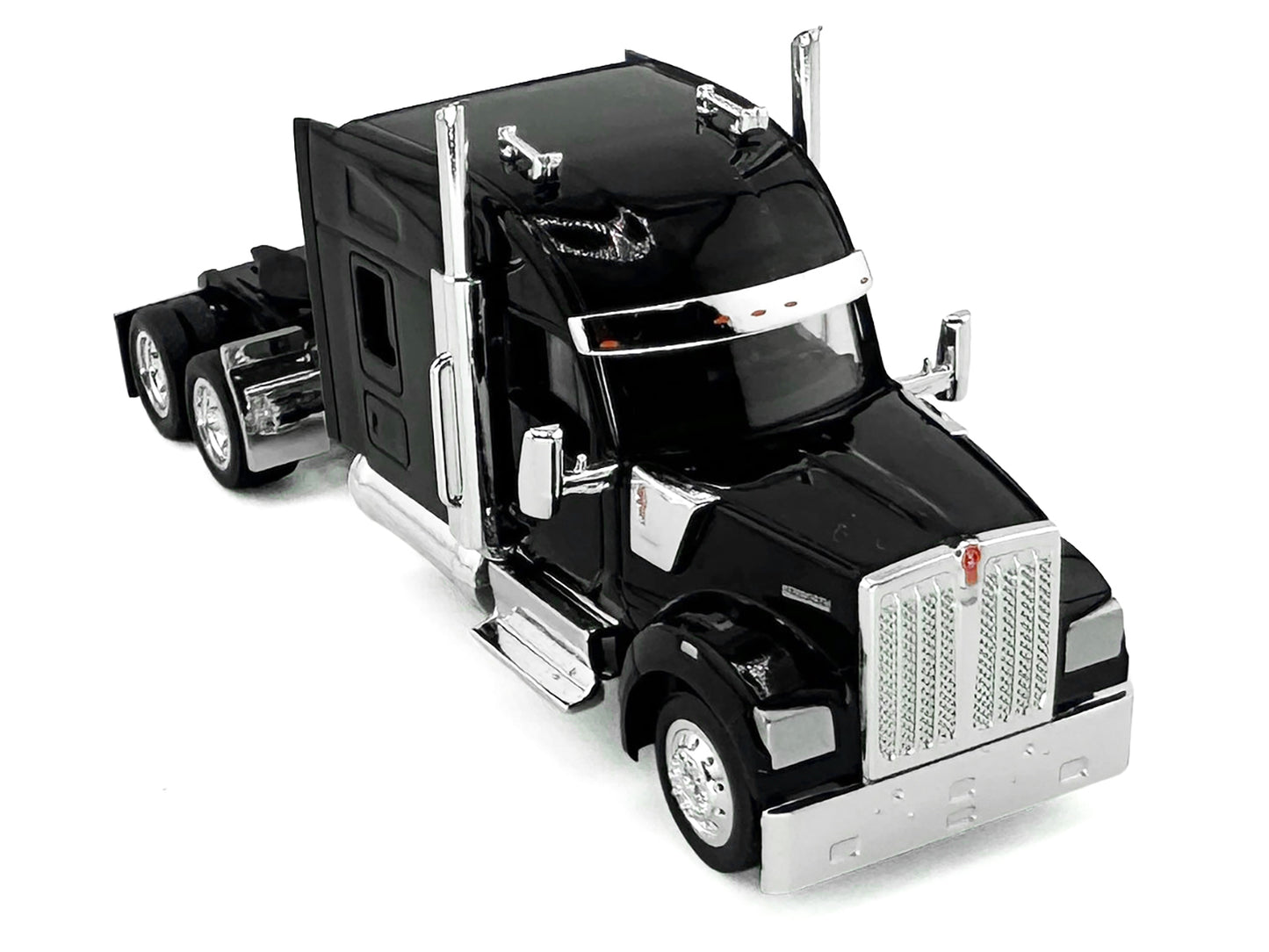 Kenworth W990 with Stand Up Sleeper Cab Black 1/87 (HO) Plastic Model Car by HO Logistics