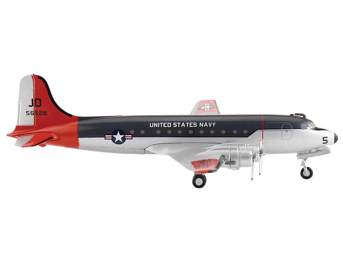 Douglas R5D-3 Skymaster Transport Aircraft "Operation Deep Freeze" (1950s) United States Navy "Airliner Series" 1/200 Diecast Model by Hobby Master-DiecastModeler.com