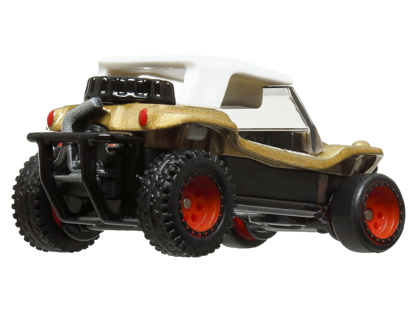 Meyer Manx Dune Buggy #1 Gold Metallic with White Top "Boulevard" Series Diecast Model Car by Hot Wheels-DiecastModeler.com