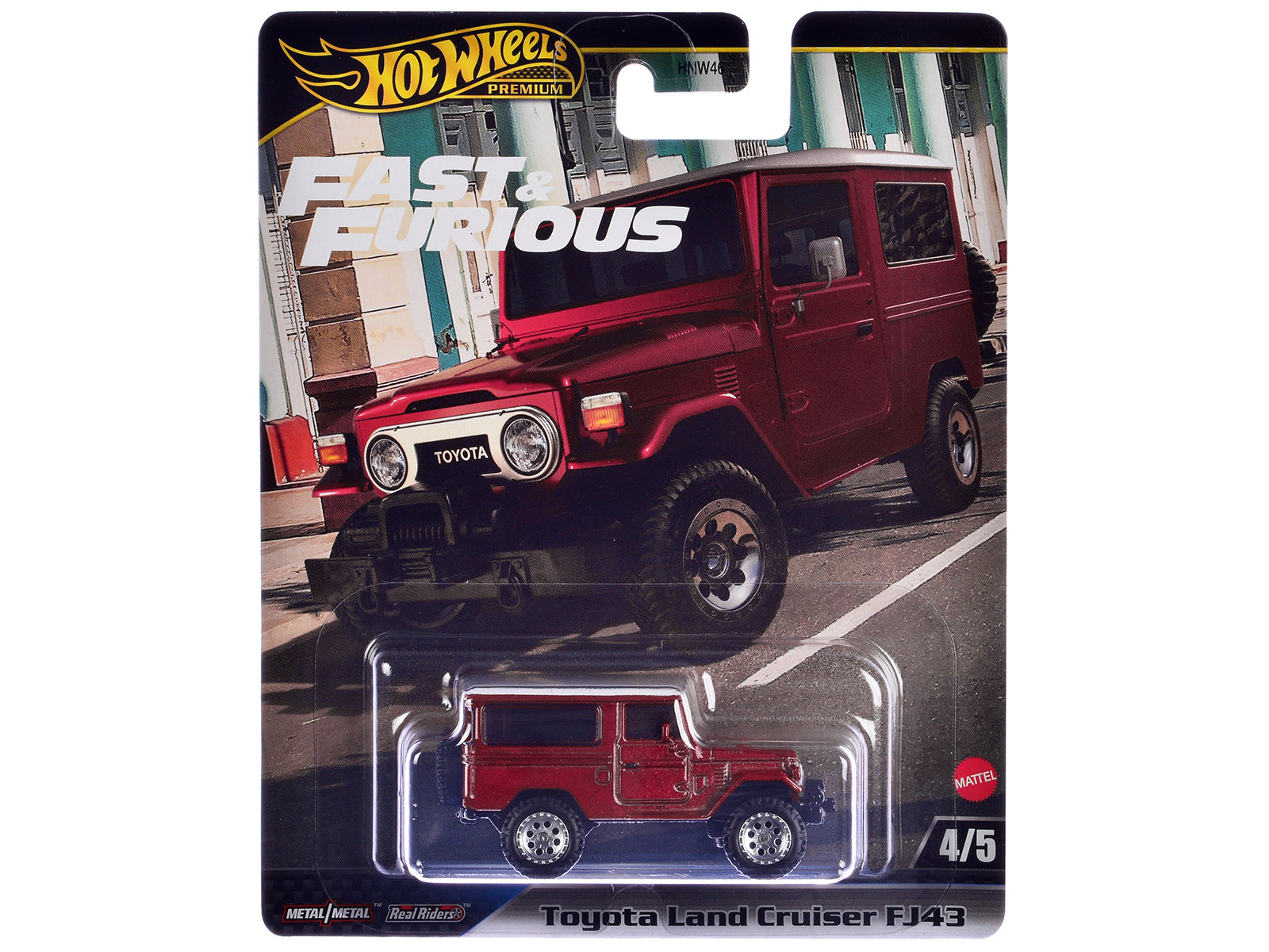 Toyota Land Cruiser FJ43 Red with White Top "The Fate of the Furious" (2017) Movie "Fast & Furious" Series Diecast Model Car by Hot Wheels-DiecastModeler.com