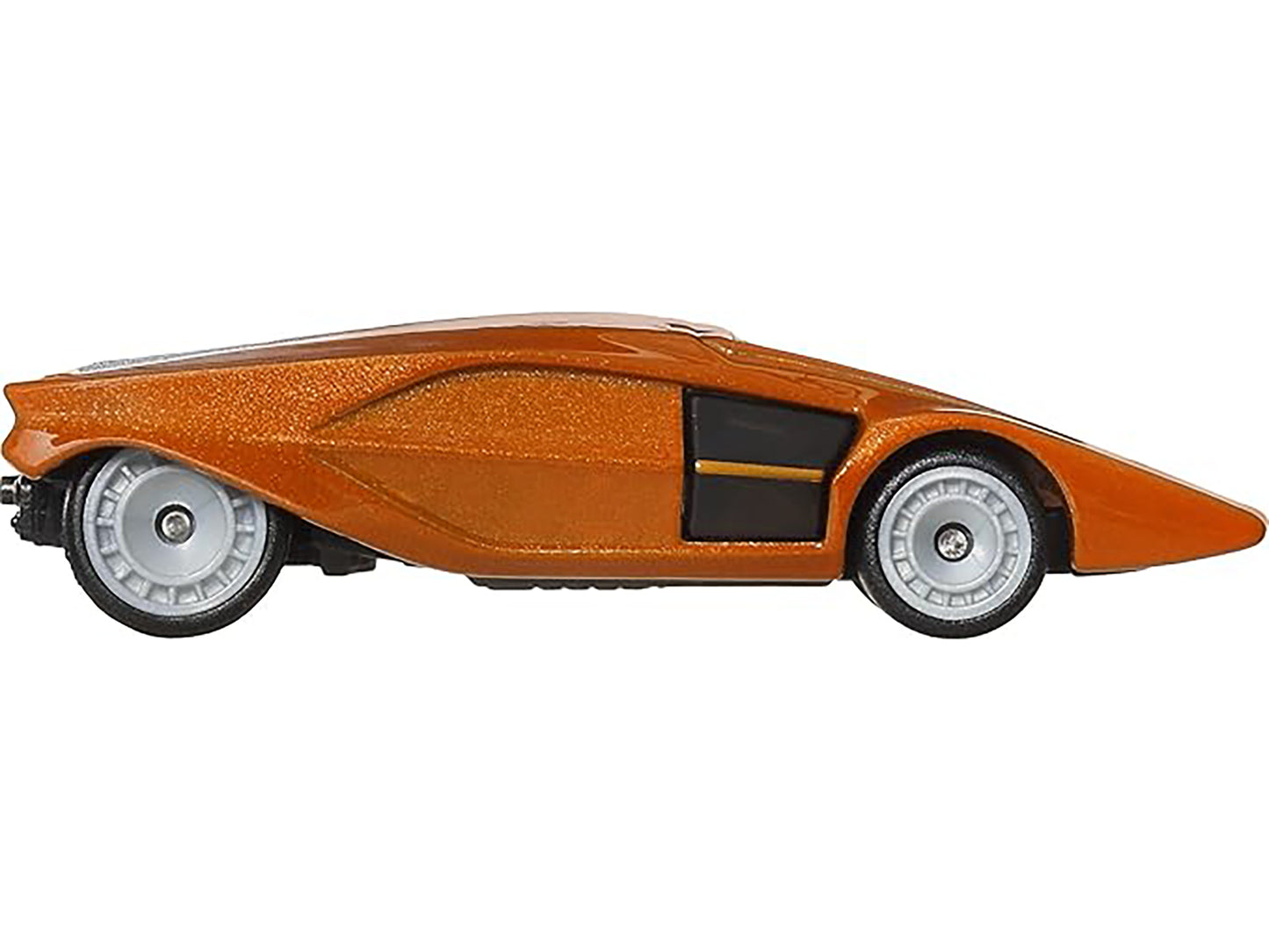 Lancia Stratos Zero Concept Car Orange Metallic "Hammer Drop" Series Diecast Model Car by Hot Wheels-DiecastModeler.com