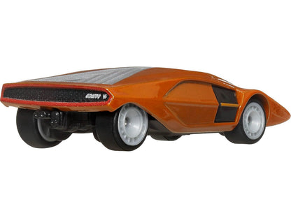 Lancia Stratos Zero Concept Car Orange Metallic "Hammer Drop" Series Diecast Model Car by Hot Wheels-DiecastModeler.com