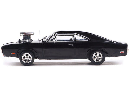 1970 Dodge Charger with Blown Engine Black 1/43 Diecast Model by IXO Models