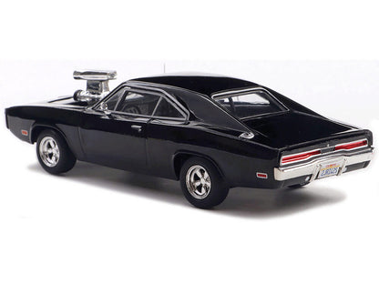 1970 Dodge Charger with Blown Engine Black 1/43 Diecast Model by IXO Models