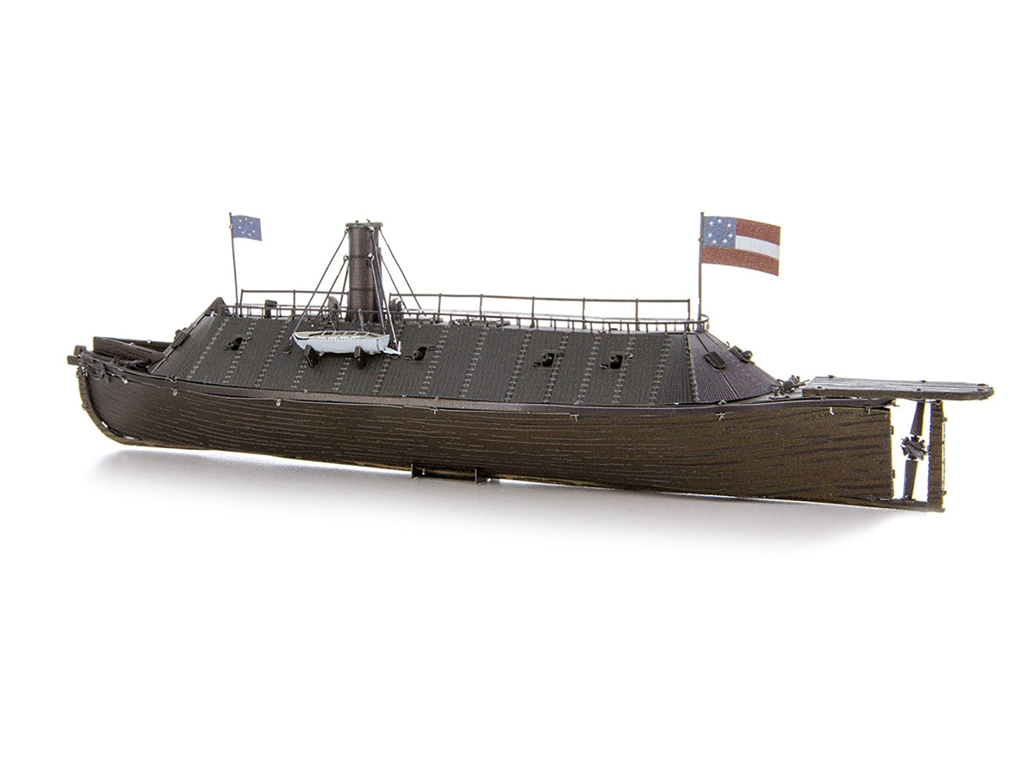 Model Kit USS Monitor and USS Merrimack Ironclad Warships "Battle of the Ironclads" (Challenging Difficulty) Steel Model by Metal Earth