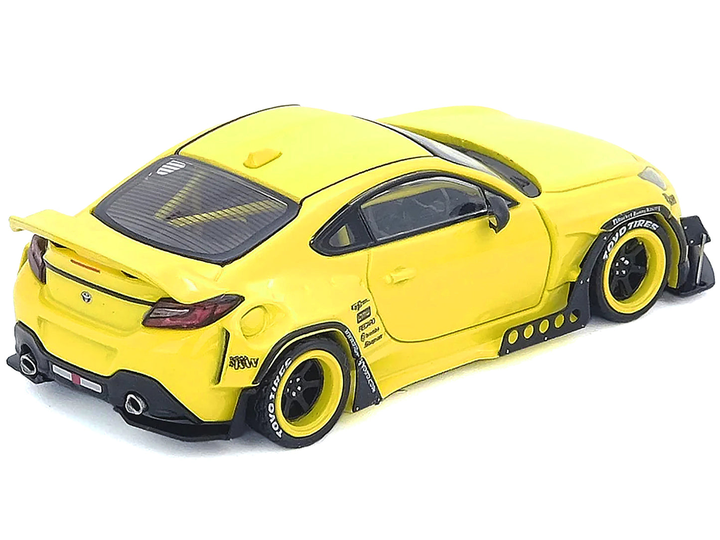 Toyota GR86 "Pandem" RHD (Right Hand Drive) Yellow 1/64 Diecast Model Car by Inno Models