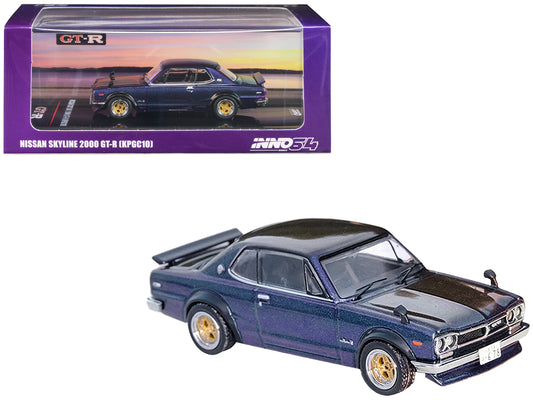 Nissan Skyline 2000 GT-R (KPGC10) RHD (Right Hand Drive) Magic Purple II Metallic 1/64 Diecast Model Car by Inno Models-DiecastModeler.com
