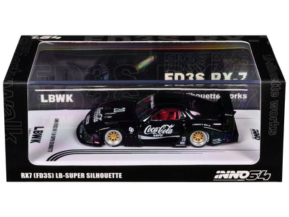 Mazda RX7 (FD3S) LB-Super-Silhouette RHD (Right Hand Drive) #20 "Coca-Cola Zero" Black 1/64 Diecast Model Car by Inno Models-DiecastModeler.com