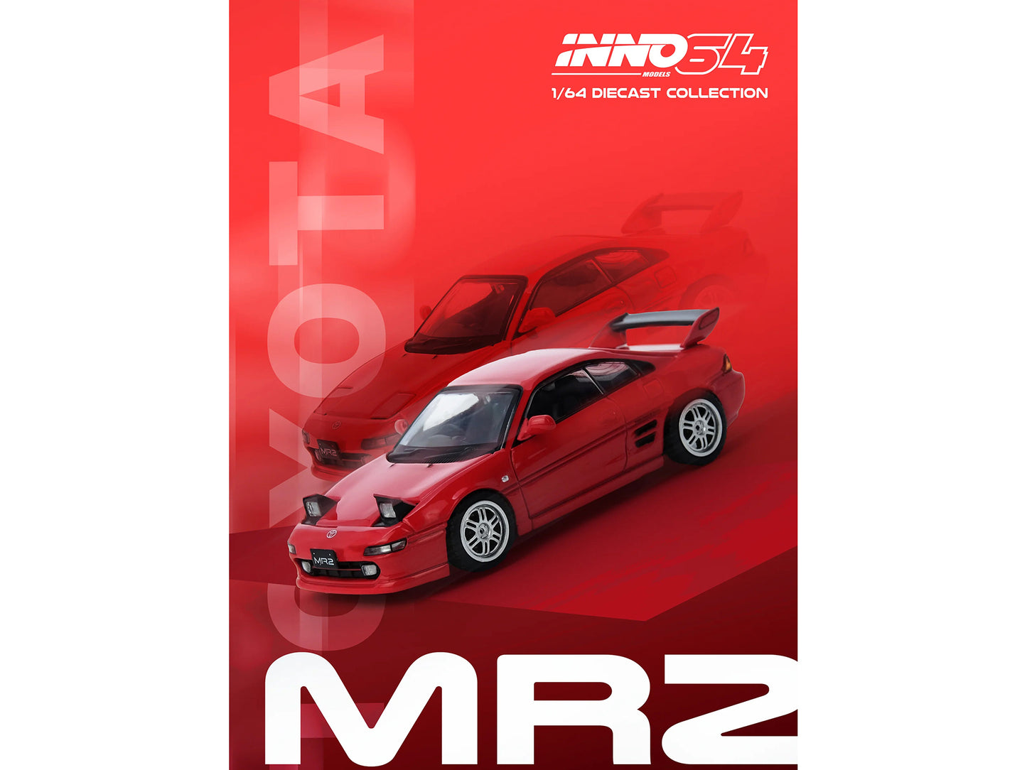 Toyota MR2 (SW20) RHD (Right Hand Drive) Red 1/64 Diecast Model Car by Inno Models
