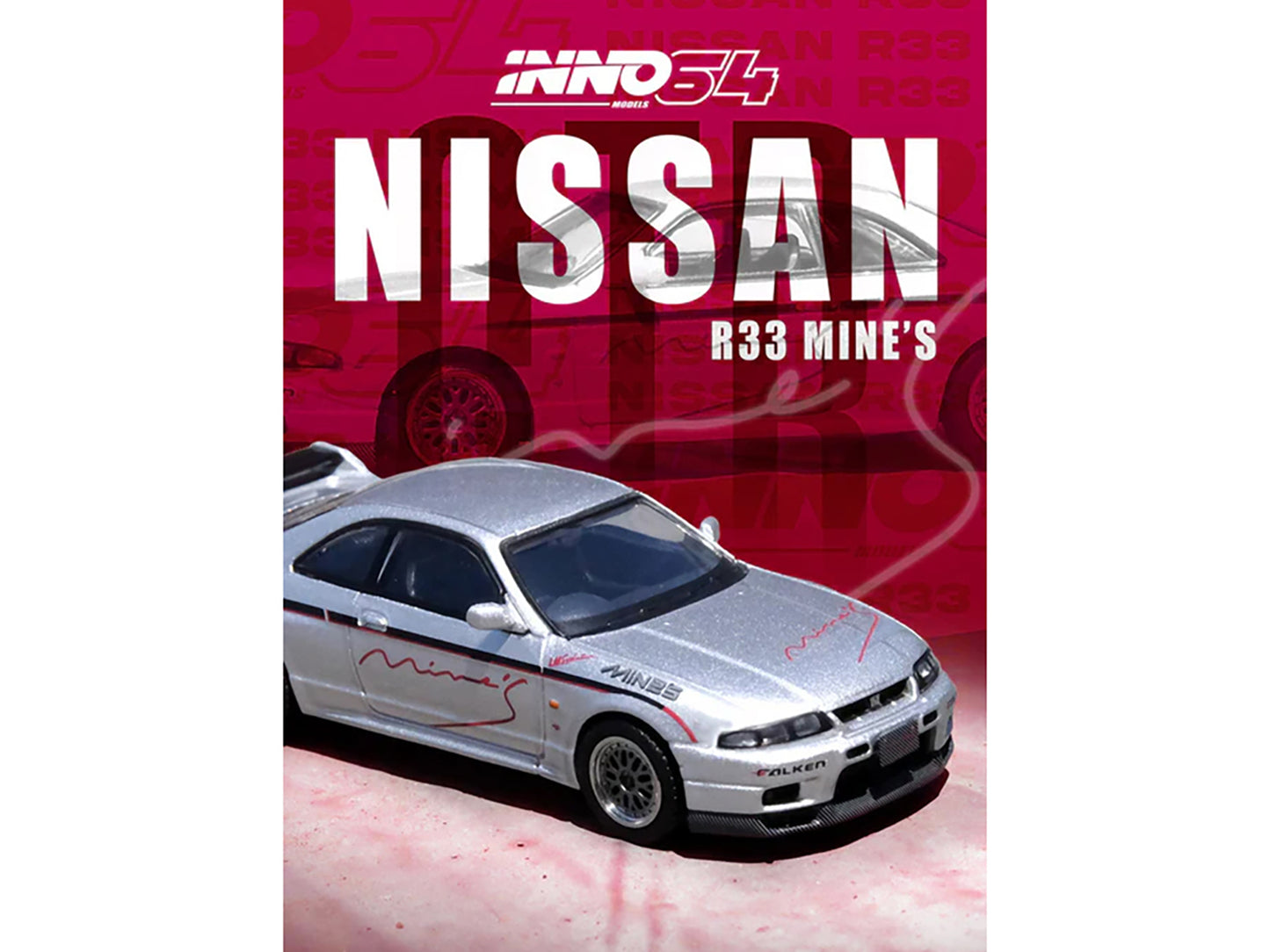 Nissan Skyline GT-R N1 (R33) RHD (Right Hand Drive) "Tuned by Mine's" Silver 1/64 Diecast Model Car by Inno Models-DiecastModeler.com