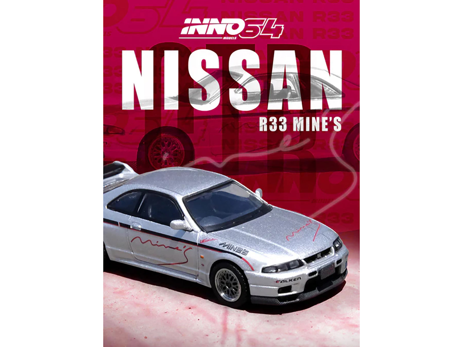 Nissan Skyline GT-R N1 (R33) RHD (Right Hand Drive) "Tuned by Mine's" Silver 1/64 Diecast Model Car by Inno Models-DiecastModeler.com