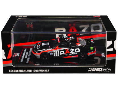 Nissan Skyline GT-R (R33) RHD (Right Hand Drive) #11 "Razo Trampio" N1 Super Endurance Series "Sedan Highland" (1995) 1/64 Diecast Model Car by Inno Models