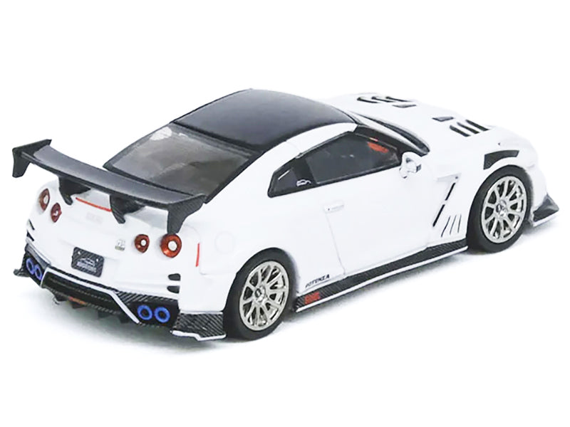 Nissan GT-R (R35) "Top Secret" RHD (Right Hand Drive) White with Black Top "Tokyo Auto Salon 2021" 1/64 Diecast Model Car by Inno Models-DiecastModeler.com